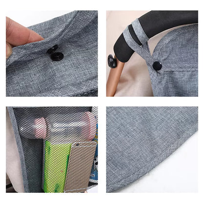 Pet Stroller Organizer Bag Infant Pram Cart Mesh Hanging Storage Bag Baby Trolley Bag Stroller Seat Pocket Carriage Bag Stroller