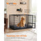 XXL Dog Crate: 122 X 74.5 X 80.5 Cm for Medium/Large Dogs. Double Removable Door, Easy Cleaning. Black.