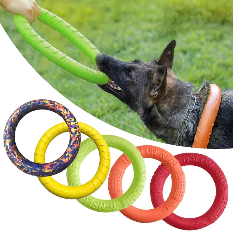 Dog Toys Pet Flying Discs EVA Dog Training Ring Puller Resistant Toys for Dogs Floating Puppy Bite Ring Toy Interactive