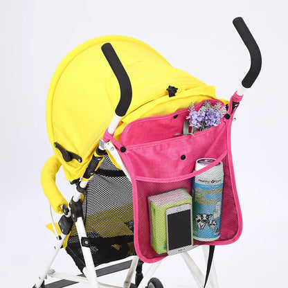 Pet Stroller Organizer Bag Infant Pram Cart Mesh Hanging Storage Bag Baby Trolley Bag Stroller Seat Pocket Carriage Bag Stroller